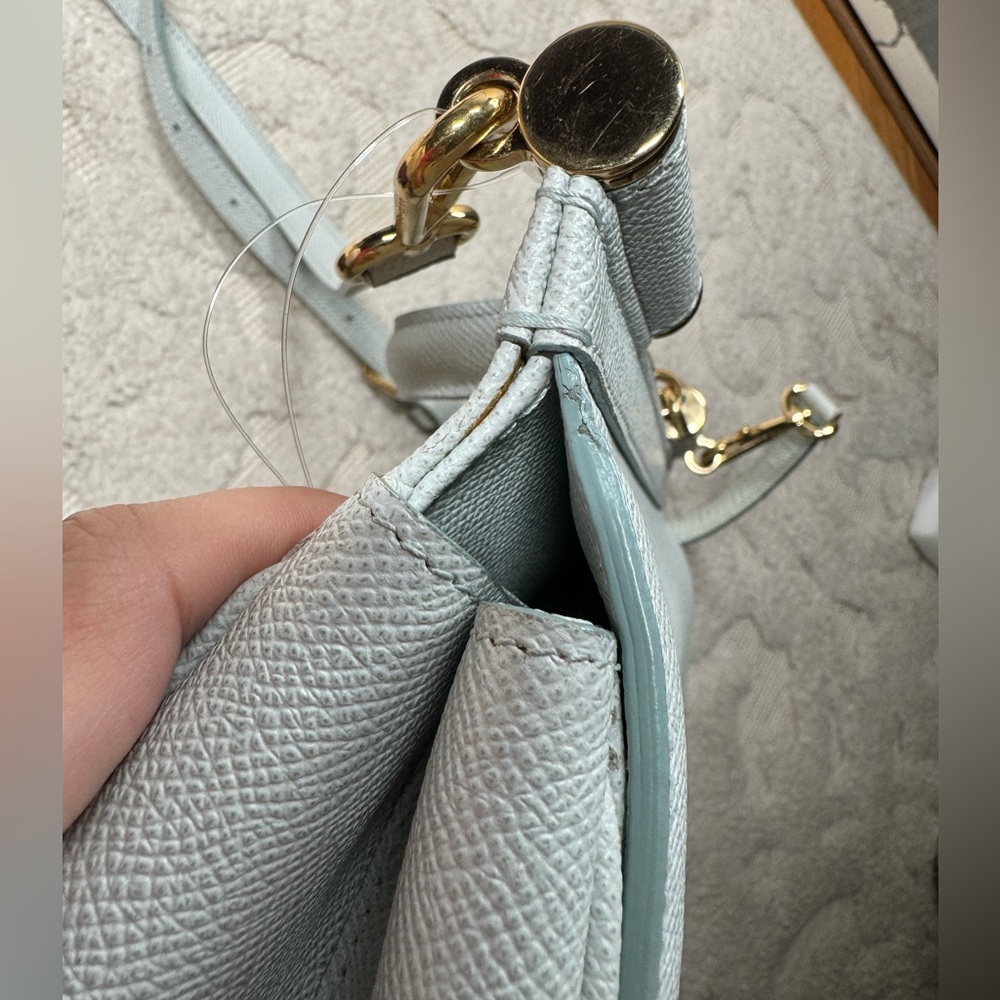 DOLCE & GABBANA light blue Leather Medium Miss Sicily Top Handle Bag - Picture 8 of 16